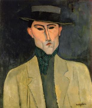 Man witih Hat Artwork by Amedeo Modigliani