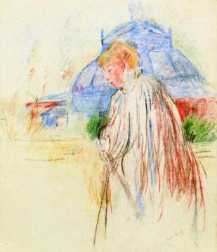 At the Exposition Palace Artwork by Berthe Morisot