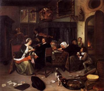 The Dissolute Household Artwork by Jan Steen