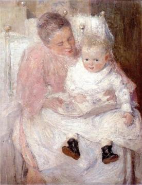 Mother And Child Artwork by Julian Alden Weir
