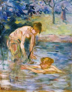 Bathers Artwork by Berthe Morisot