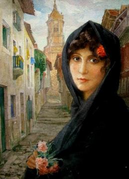 La Jeune Fille De Fontainebleau Artwork by Elisabeth Sonrel