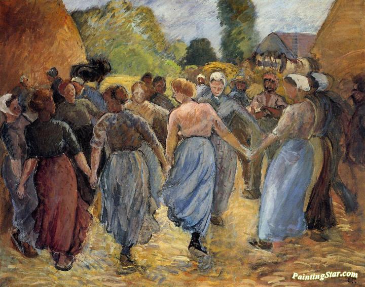 La Ronde Artwork by Camille Pissarro