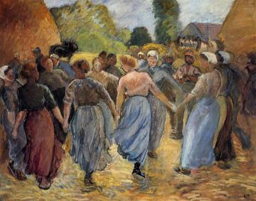 La Ronde Artwork by Camille Pissarro