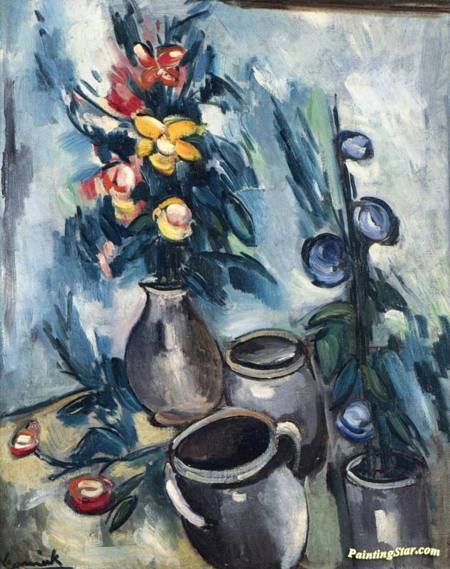 Still Life With Flowers Artwork by Maurice De Vlaminck