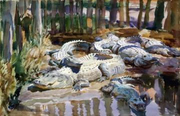 Muddy Alligators Artwork by John Singer Sargent