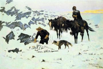 The Frozen Sheepherder Artwork by Frederic Remington