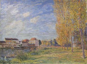 Indian Summer at Moret - Sunday Afternoon Artwork by Alfred Sisley