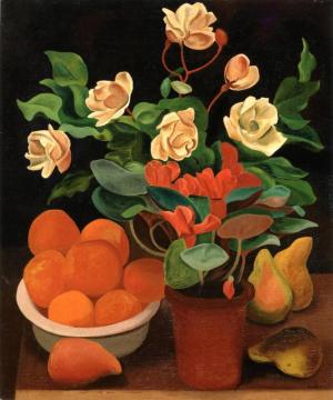Flowers And Fruit Artwork by Auguste Herbin