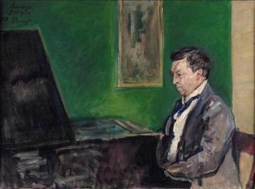 Conrad Ansorge at the Piano Artwork by Max Slevogt