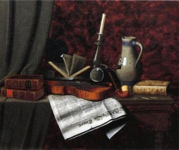 Still Life With Violin Artwork by William Michael Harnett