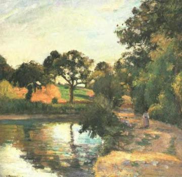 Bridge at Montfoucault Artwork by Camille Pissarro
