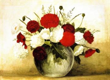 Carnations and Poppies Artwork by Helen Searle