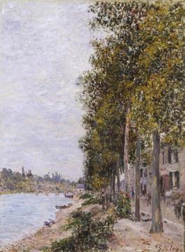 Road along the Seine at Saint Mammes Artwork by Alfred Sisley