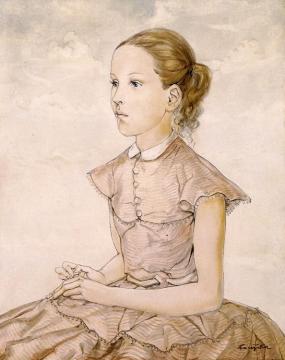 Little Girl Artwork by Tsuguharu Foujita