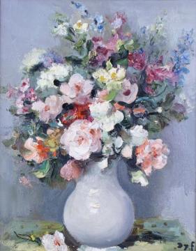 Wild Flowers In A Vase Artwork by Marcel Dyf