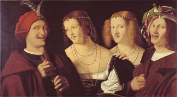 Four People Laughing Artwork by Bartolomeo Veneto