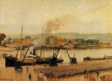 Morning, after the Rain, Rouen Artwork by Camille Pissarro