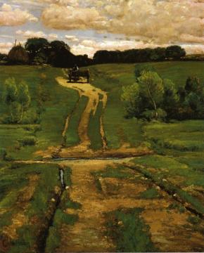 A Back Road Artwork by Frederick Childe Hassam
