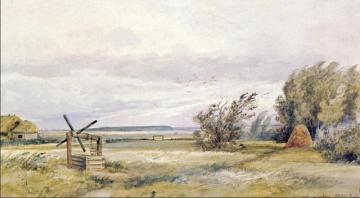 Shmelevka, Windy Day Artwork by Ivan Ivanovich Shishkin