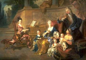 The Franqueville Family Artwork by Jean François De Troy