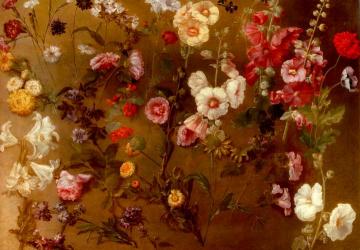 A Composition of Flower Studies Artwork by Hyacinthe Rigaud