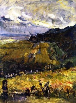 Grape Harvest at Neukastel Artwork by Max Slevogt