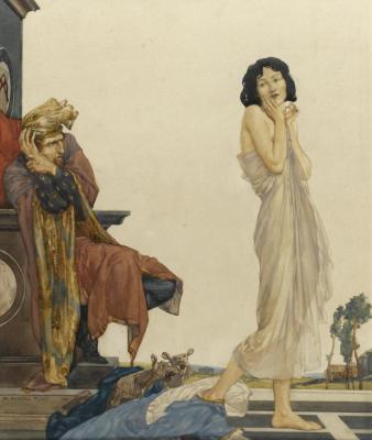 Remembre You, Myn Owne Lord So Deere(i Was Your Wyf, Though I Unworthy Were) Artwork by Sir William Russell Flint
