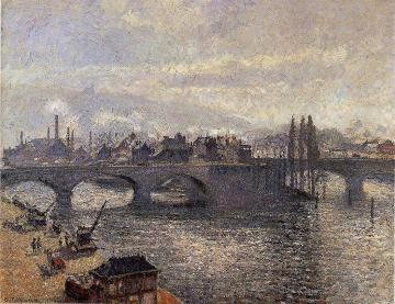 The Pont Corneille , Rouen: Morning Effect Artwork by Camille Pissarro