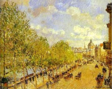 Quai Malaquais in the Afternoon, Sunshine Artwork by Camille Pissarro