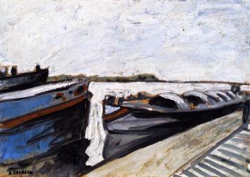 Barges on the Rhône Artwork by Auguste Chabaud