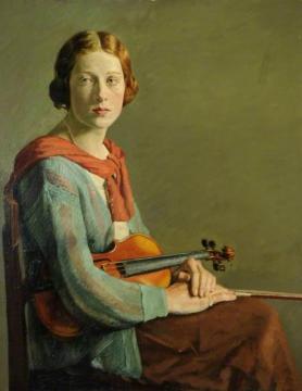 The Violinist Artwork by William Rothenstein