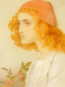 The Red Cap Artwork by Anthony Frederick Sandys