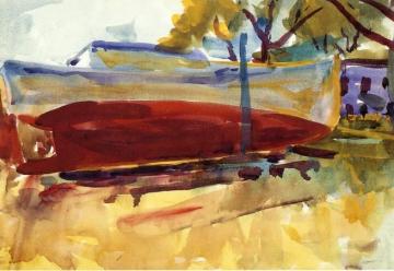 The Weir Boat Artwork by Charles W. Hawthorne