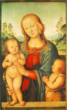 Madonna With Child And Little St John Artwork by Pietro Perugino