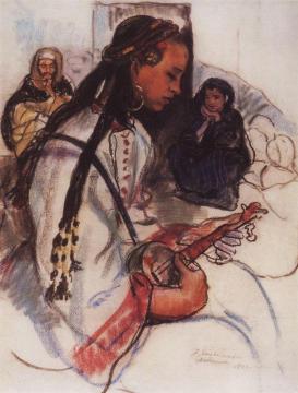 Boy Musician Artwork by Zinaida Serebriakova