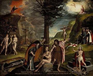 An Allegory of the Old and New Testaments Artwork by Hans Holbein the Younger