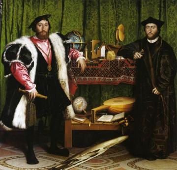 Double Portrait of Jean de Dinteville and Georges de Selve Artwork by Hans Holbein the Younger