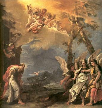 Abraham and Angels Artwork by Sebastiano Ricci