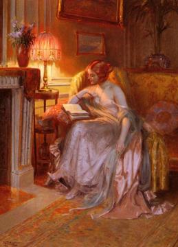 Reading By Lamplight Artwork by Delphin Enjolras