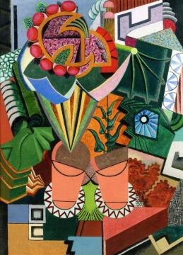 Still Life With Pots Of Flowers Artwork by Auguste Herbin
