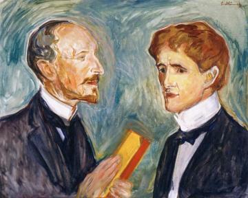 Albert Kollmann and Sten Drewsen Artwork by Edvard Munch
