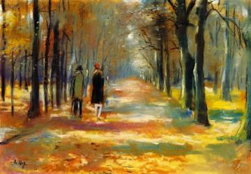 Strolling In The Forest Artwork by Lesser Ury