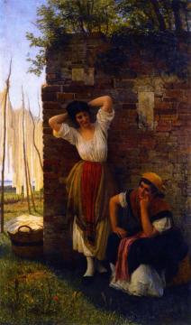 A Moment Of Rest Artwork by Eugen Von Blaas