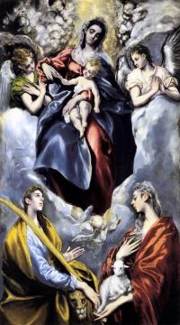 The Virgin And Child With St Martina And St Agnes Artwork by El Greco