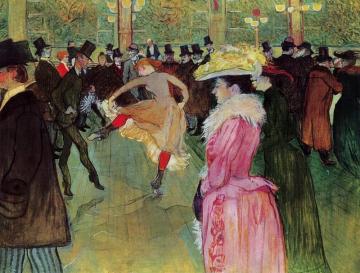 Dance At The Moulin Rouge Artwork by Henri de Toulouse-Lautrec