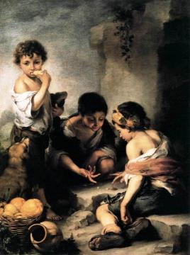 Young Boys Playing Dice Artwork by Bartolomé Esteban Murillo