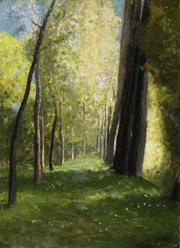 Lane Of Trees Artwork by Odilon Redon