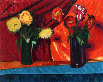 Two Vases Of Flowers Artwork by Auguste Herbin