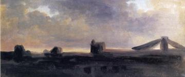 Ruins On A Plain At Twilight Artwork by Pierre-Henri de Valenciennes
